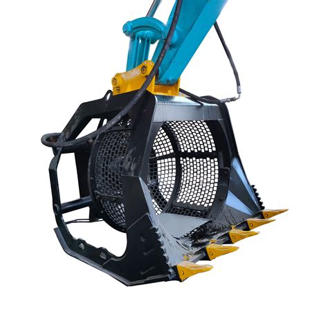 skid steer dirt screener|gravel bucket for skid steer.